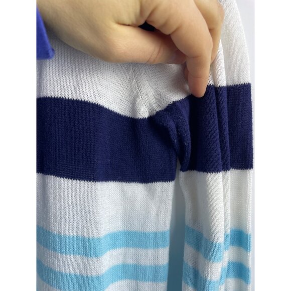 Lilly Pulitzer Women's Medium Cotton Breton Stripe Knit Beachy Nautical Sweater - Picture 6 of 13